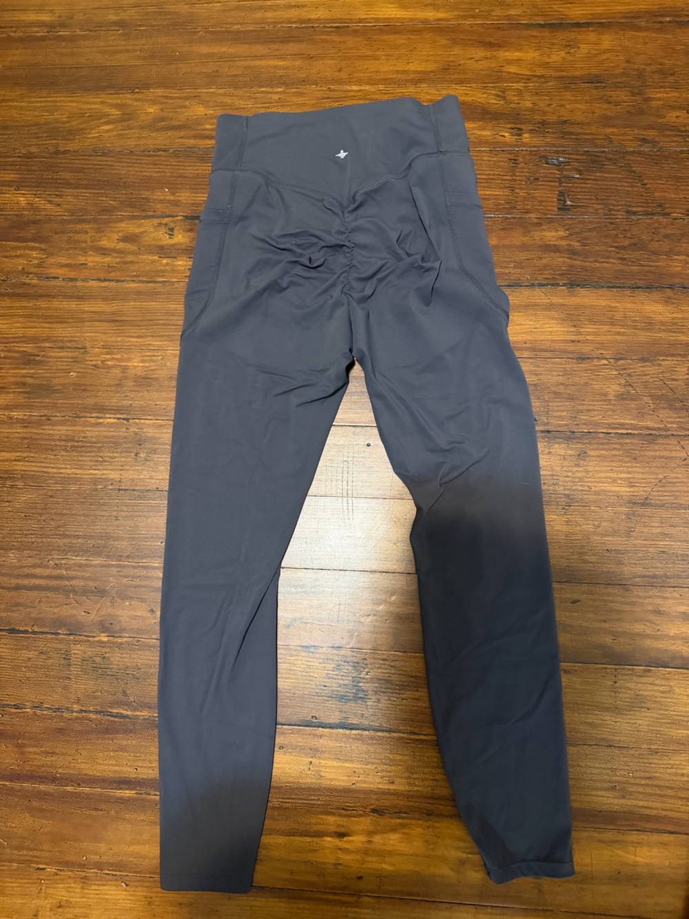 HALARA Black Ruched-Back High-Waist Leggings